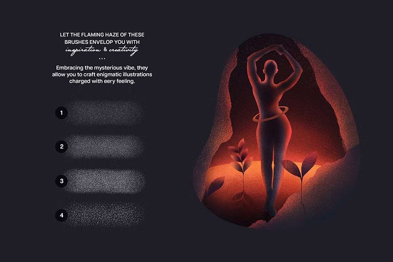 Procreate噪点颗粒笔刷，提升插画质感！ , sucaiwan.com