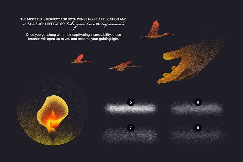 Procreate噪点颗粒笔刷，提升插画质感！ , sucaiwan.com