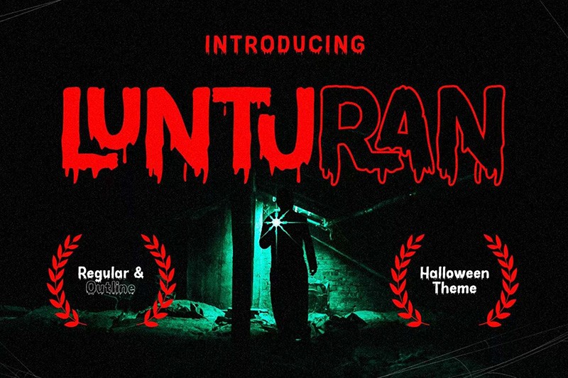 Lunturan恐怖主题英文字体 , sucaiwan.com