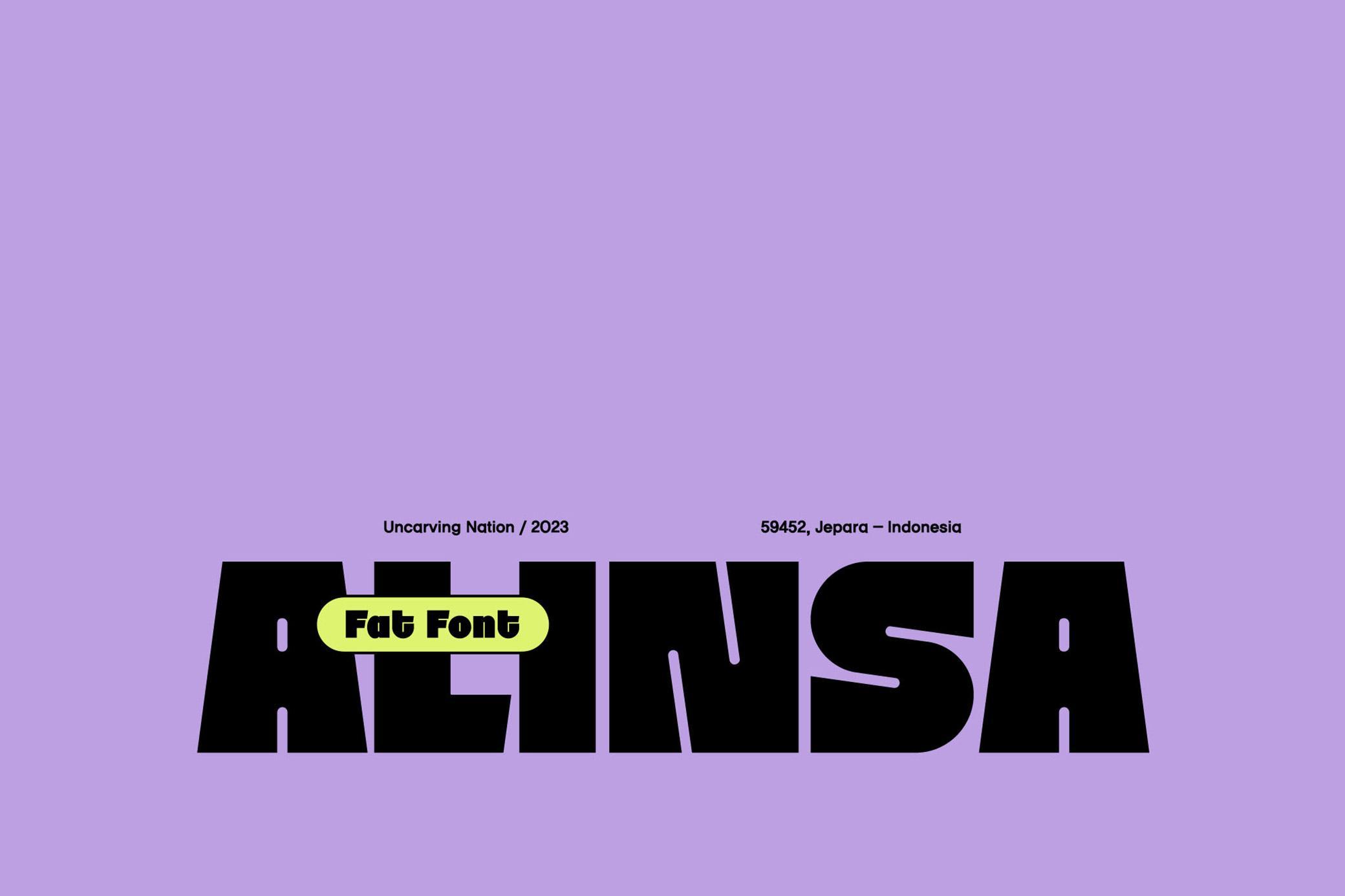 Alinsa - Display Font 简洁大胆趣味俏皮品牌海报设计贴纸形状无衬线字体 设计素材 第1张-素材湾丨精选海外优质设计素材资源 Alinsa - Display Font 简洁大胆趣味俏皮品牌海报设计贴纸形状无衬线字体 设计素材 sucaiwan.com