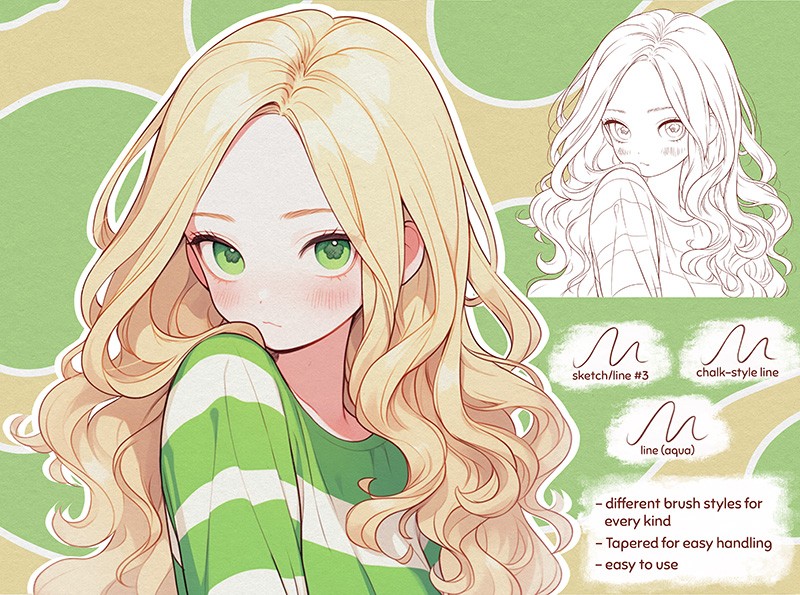 Procreate动漫勾线速涂神器！ , sucaiwan.com