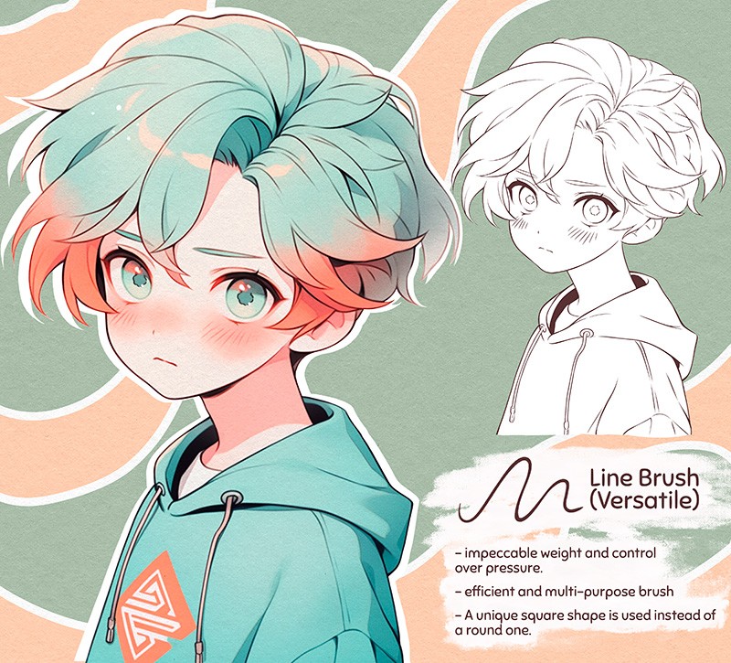 Procreate动漫勾线速涂神器！ , sucaiwan.com