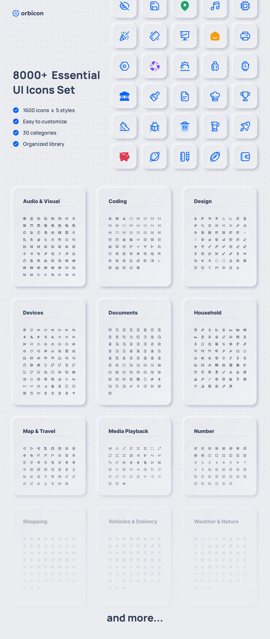 8000+款时尚简约网站APP界面设计矢量线稿图标Figma格式素材 Orbicon – Essential UI Icons Set 图标素材 sucaiwan.com