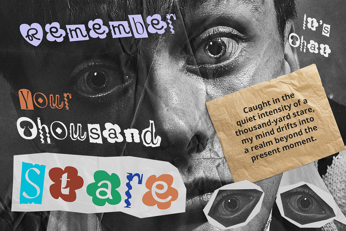 时尚创新品牌海报传单设计装饰英文字体安装包 Anika – Collage Font 设计素材 第4张-素材湾丨精选海外优质设计素材资源 时尚创新品牌海报传单设计装饰英文字体安装包 Anika – Collage Font 设计素材 sucaiwan.com