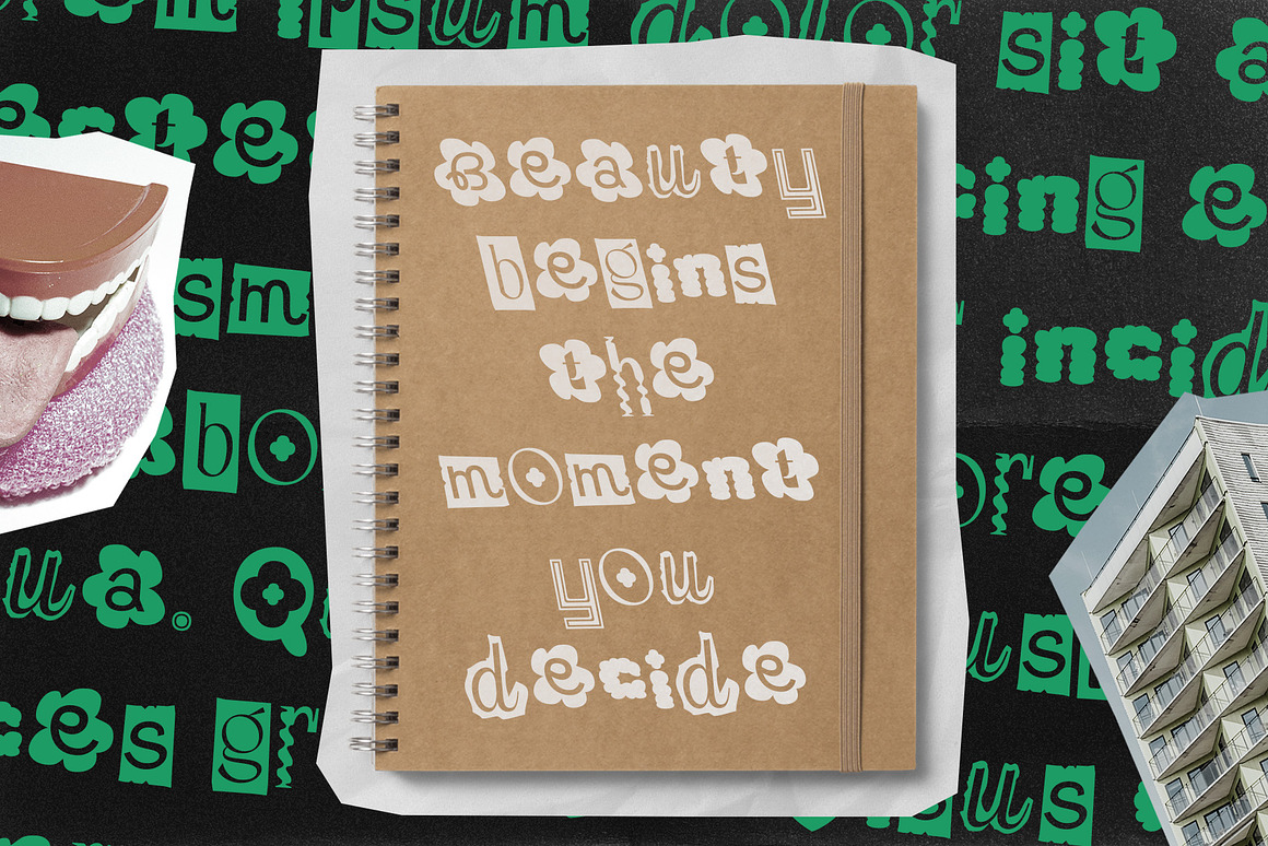 时尚创新品牌海报传单设计装饰英文字体安装包 Anika – Collage Font 设计素材 第5张-素材湾丨精选海外优质设计素材资源 时尚创新品牌海报传单设计装饰英文字体安装包 Anika – Collage Font 设计素材 sucaiwan.com