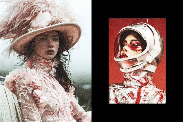 故障颗粒燥点复印打印照片效果PS特效滤镜样机 Colored Bad Print Photo Effect 插件预设 sucaiwan.com