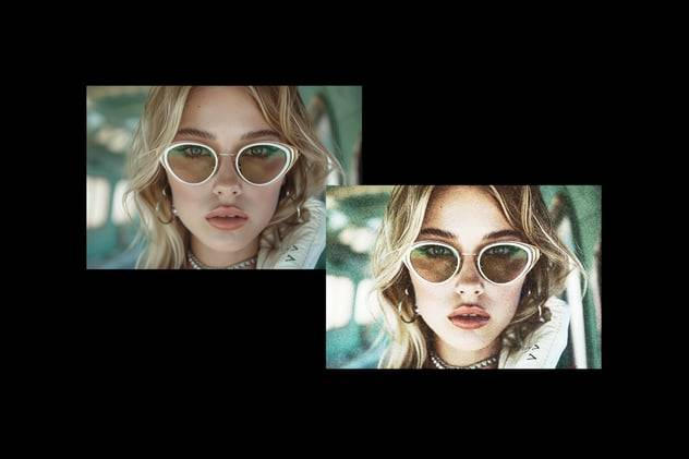 故障颗粒燥点复印打印照片效果PS特效滤镜样机 Colored Bad Print Photo Effect 插件预设 sucaiwan.com