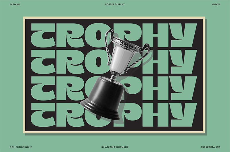 Zatiyan粗线逆反差英文字体 , sucaiwan.com