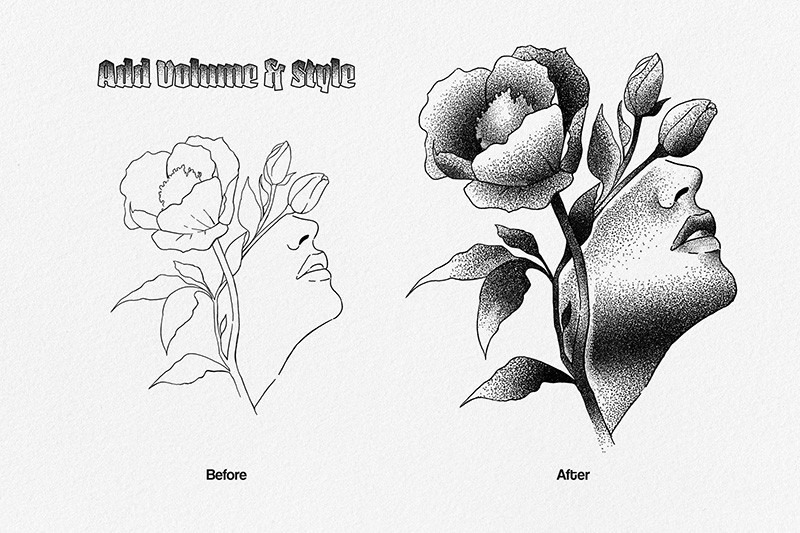 噪点阴影纹理PS+Procreate笔刷 , sucaiwan.com