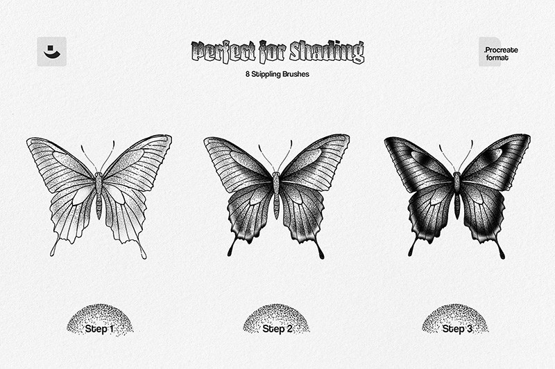 噪点阴影纹理PS+Procreate笔刷 , sucaiwan.com