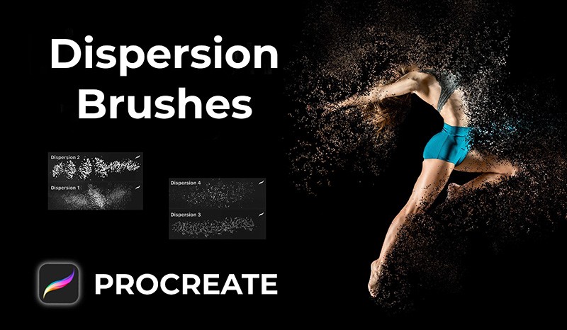 Procreate粒子消散效果笔刷 , sucaiwan.com