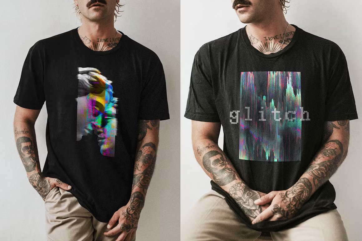 未来VHS故障扭曲电音迷幻抽象位移无信号西方天使雕塑雕像PNG设计素材 Glitch Sculptures Collection 图片素材 sucaiwan.com