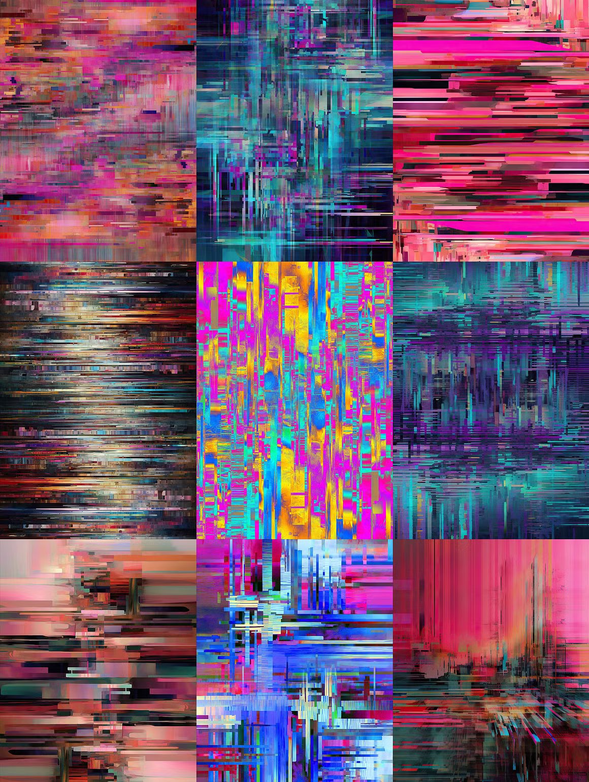 未来VHS故障扭曲电音迷幻抽象位移无信号西方天使雕塑雕像PNG设计素材 Glitch Sculptures Collection 图片素材 sucaiwan.com