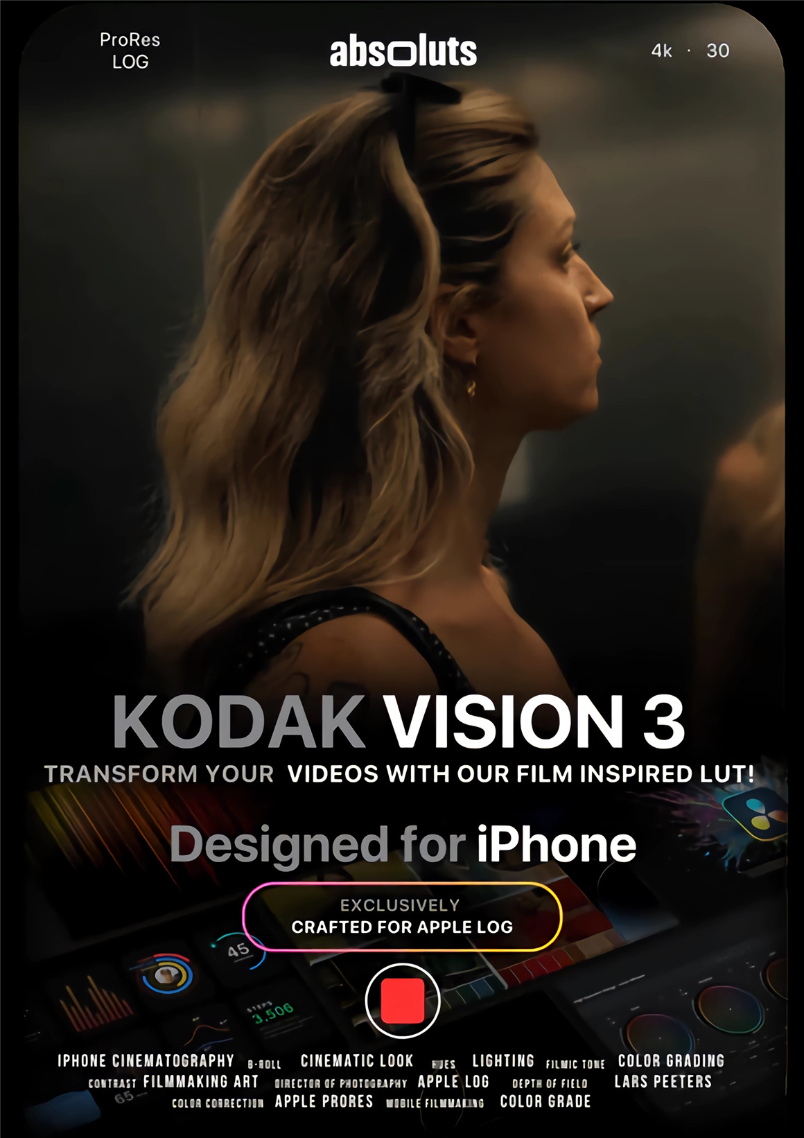 Apple Log专用柯达KODAK VISION3 500T 胶片模拟电影美学色彩分级LUT调色预设 AbsoLUTS - Kodak Vision 3 Lut for iPhone 插件预设 第1张-素材湾丨精选海外优质设计素材资源 Apple Log专用柯达KODAK VISION3 500T 胶片模拟电影美学色彩分级LUT调色预设 AbsoLUTS - Kodak Vision 3 Lut for iPhone 插件预设 sucaiwan.com