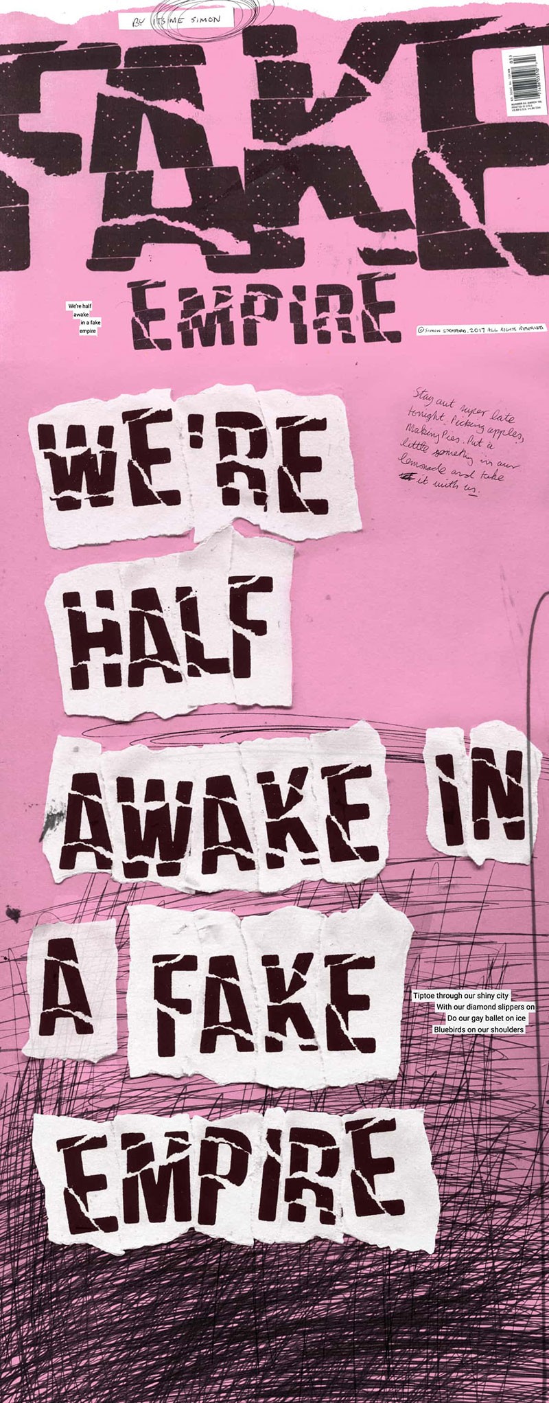 Fake Empire 撕纸拼接英文字体 , sucaiwan.com