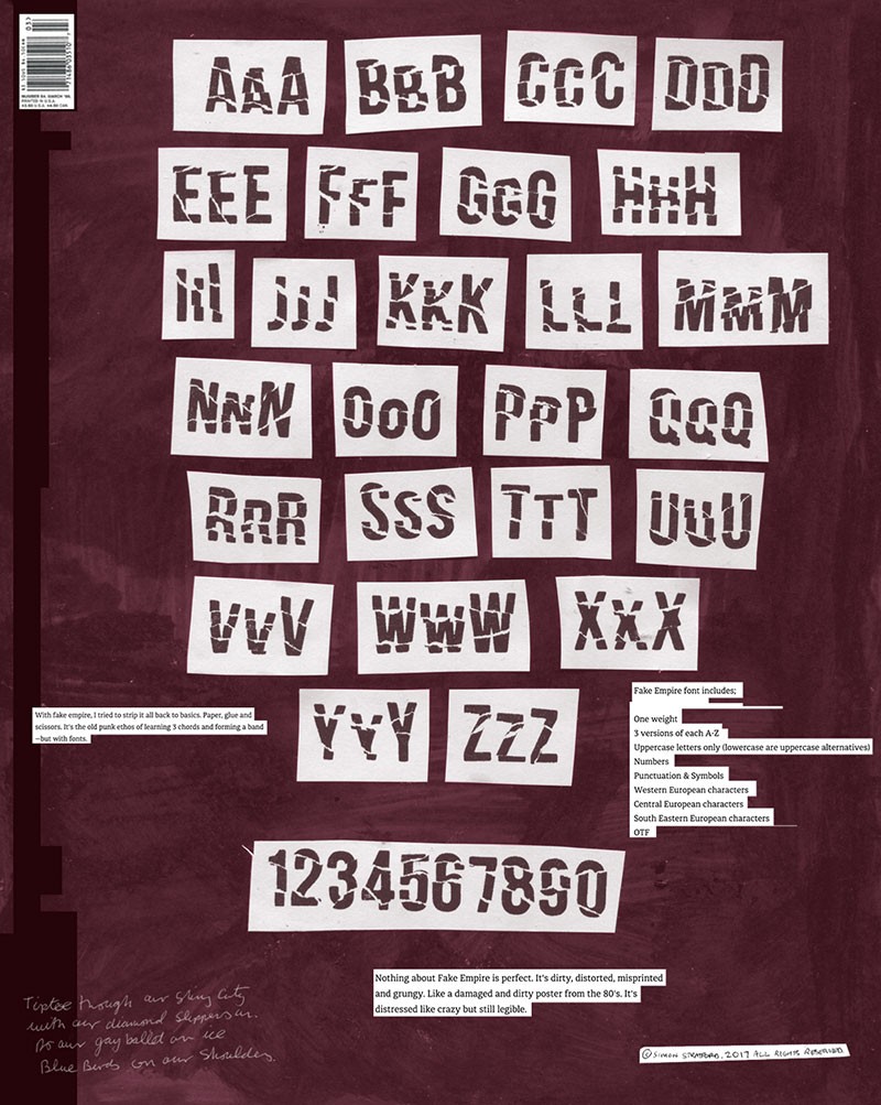 Fake Empire 撕纸拼接英文字体 , sucaiwan.com