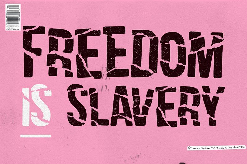 Fake Empire 撕纸拼接英文字体 , sucaiwan.com