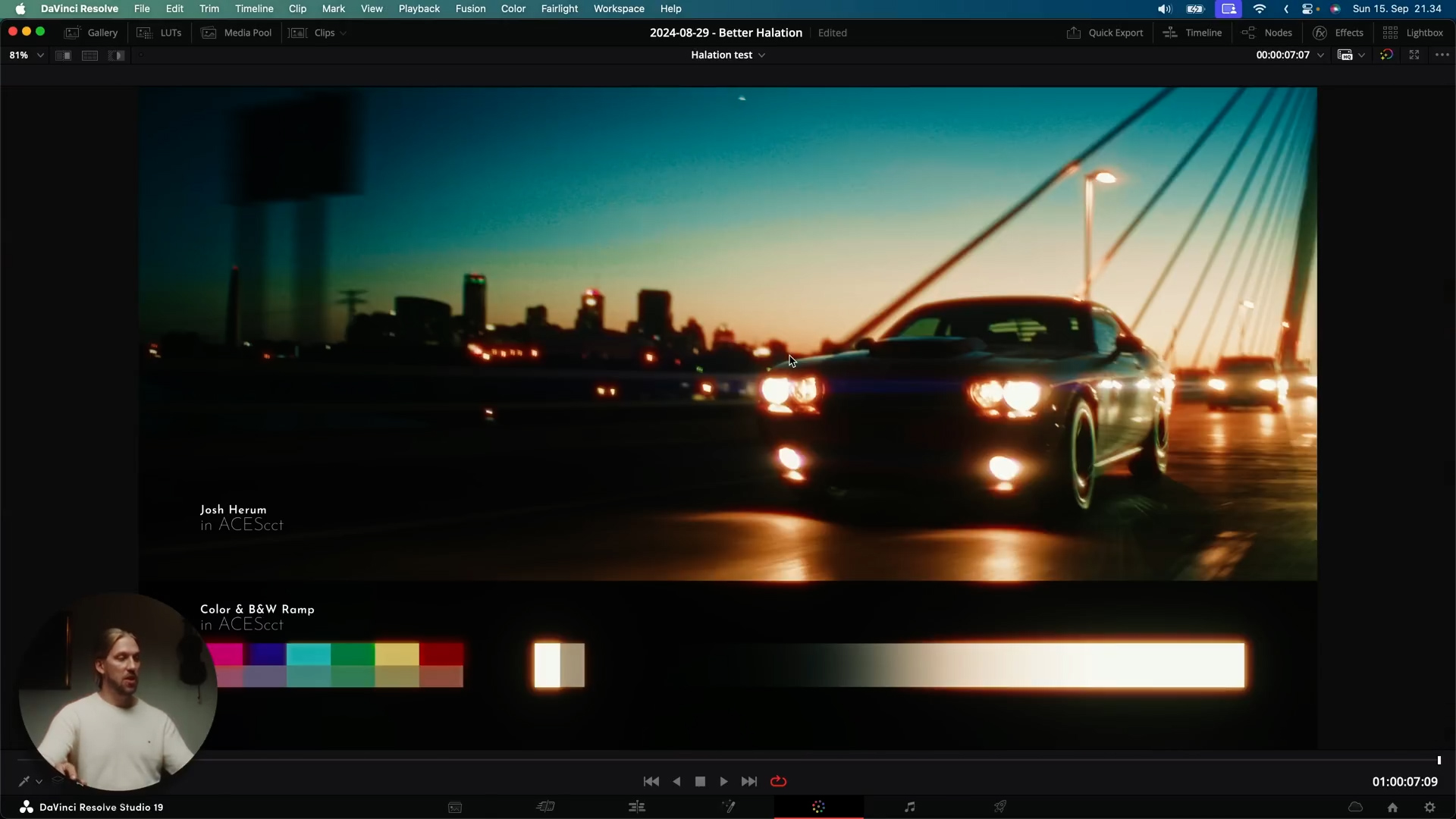 复古电影胶片模拟光晕强光散射效果达芬奇调色节点预设 Halation Effects Powergrade 插件预设 sucaiwan.com