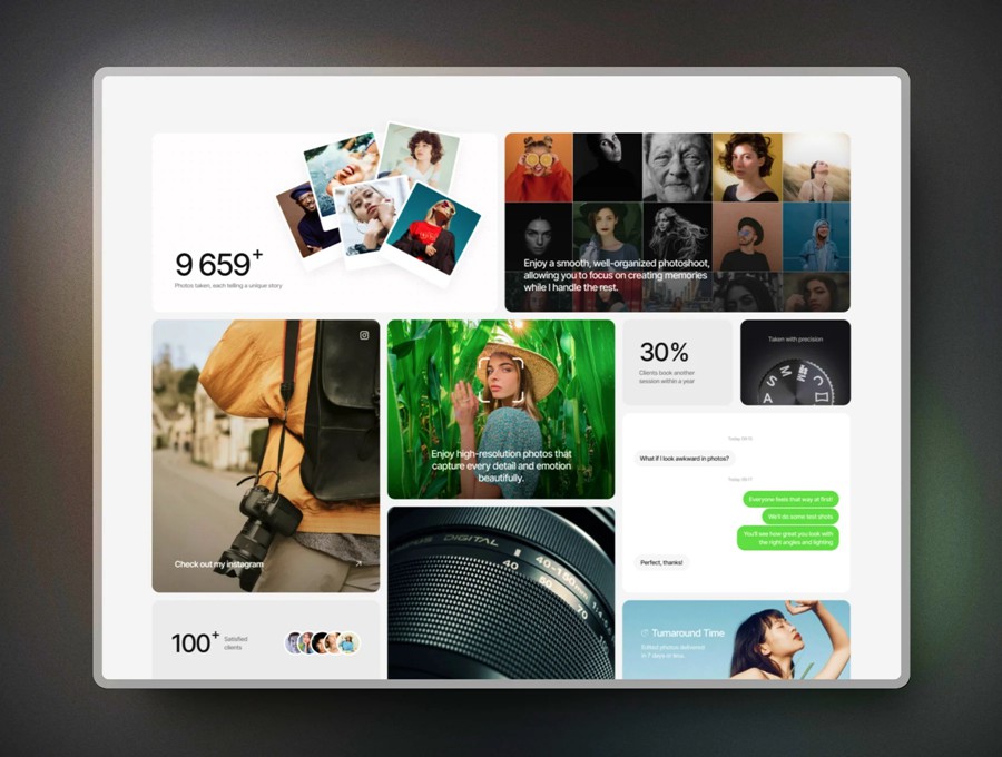 精美响应式摄影师设计师作品展示网站web ui界面设计Framer/Figma模板素材 Captured — Photography Framer Template APP UI 第2张-素材湾丨精选海外优质设计素材资源 精美响应式摄影师设计师作品展示网站web ui界面设计Framer/Figma模板素材 Captured — Photography Framer Template APP UI sucaiwan.com