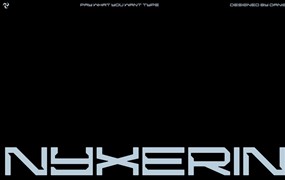 机能机械未来科幻赛博朋克高级先锋硬核潮流PSAI英文字体安装包 NYXERIN® – DISPLAY TYPEFACE