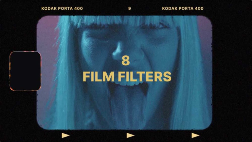 PR预设 8组复古电影美学8mm胶片边框模拟滤镜视频特效素材 Super 8mm Film Filters , sucaiwan.com