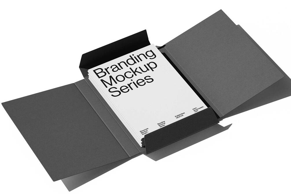 10款高级质感VI品牌设计名片信封信纸文件夹纸管展示效果图PS贴图MOCKUP样机模板素材 GREY_Branding Mockup Bundle by Showcase Mockup 样机素材 sucaiwan.com
