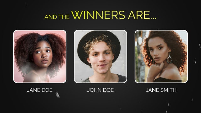 AE模板：比赛竞赛奖项获胜者头像翻页效果模板 , sucaiwan.com