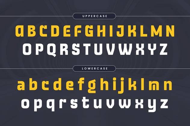 未来时尚科技品牌游戏徽标设计无衬线英文字体安装包 Rector – Unique Ligature Sci-fi Futuristic Font 设计素材 sucaiwan.com