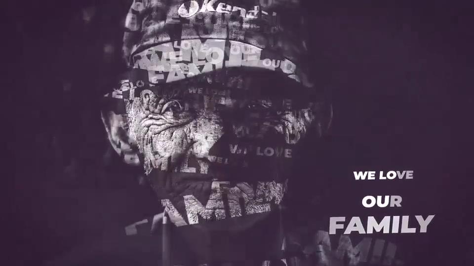 AE/PR/FCPX模板：黑白艺术品3d人物肖像投影文字云汇聚效果开场片头 , sucaiwan.com