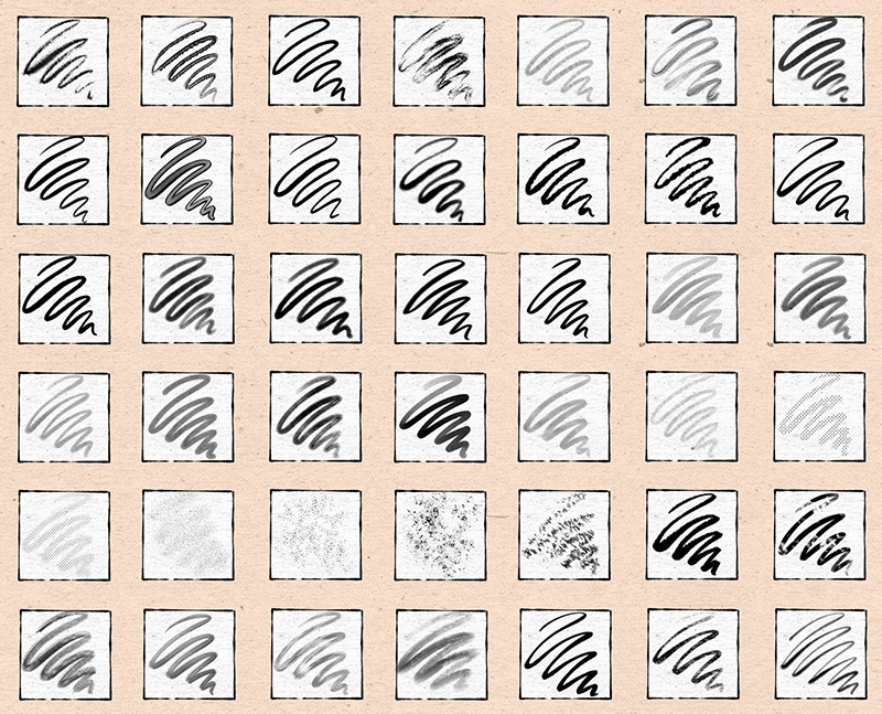 100+Procreate漫画蘸水笔刷 , sucaiwan.com