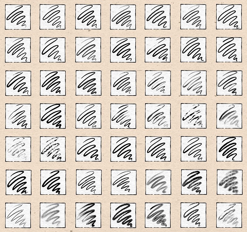 100+Procreate漫画蘸水笔刷 , sucaiwan.com