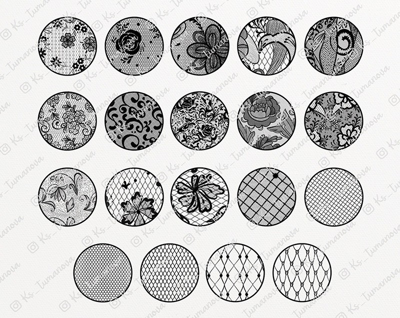 130+Procreate蕾丝笔刷套装 , sucaiwan.com