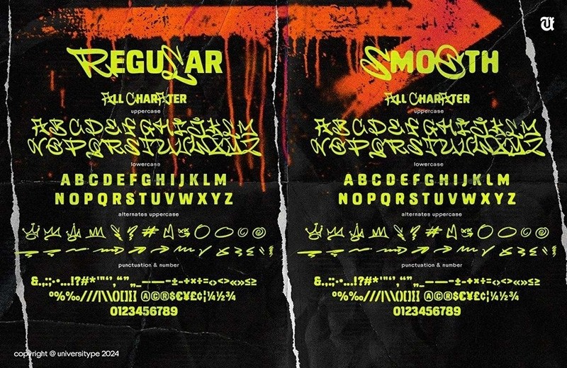 UT Graffisans 涂鸦和无衬线英文组合字体 , sucaiwan.com