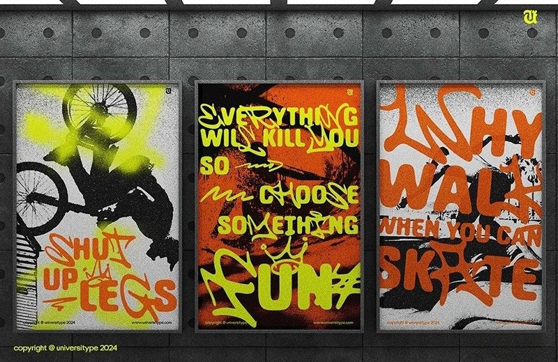 UT Graffisans 涂鸦和无衬线英文组合字体 , sucaiwan.com