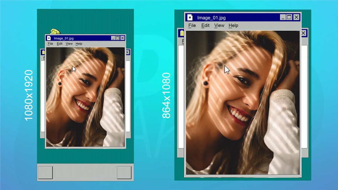 PR模板：复古美学WIN95旧计算机照片依次选择窗口提示页蓝屏死机弹窗展示片头 , sucaiwan.com