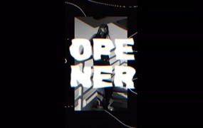 FCPX插件:新潮街头嘻哈风格竖屏时尚极简故障时装动感排版开场片头