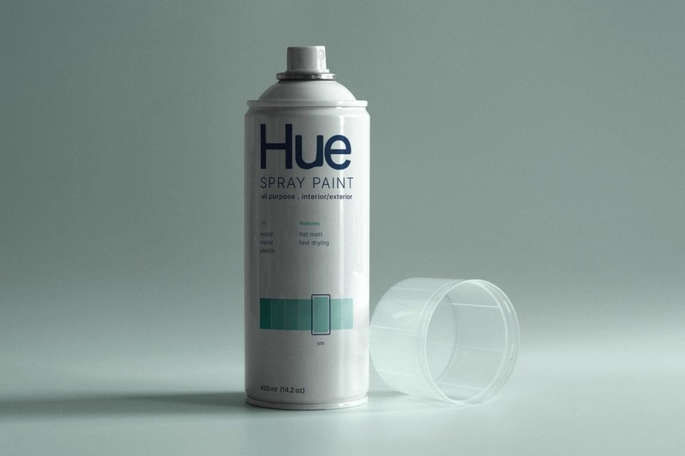 逼真杀虫剂喷漆按压瓶包装瓶外观贴图设计PS展示样机模板素材 Spray Paint Mockup 样机素材 sucaiwan.com