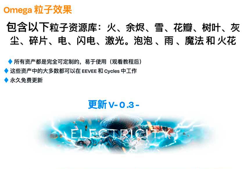 视觉冲击火焰闪电火花灰尘碎片花瓣树叶魔法特效Blender资产预设 Omega Particle FX v0.3 for Blender 插件预设 第3张-素材湾丨精选海外优质设计素材资源 视觉冲击火焰闪电火花灰尘碎片花瓣树叶魔法特效Blender资产预设 Omega Particle FX v0.3 for Blender 插件预设 sucaiwan.com