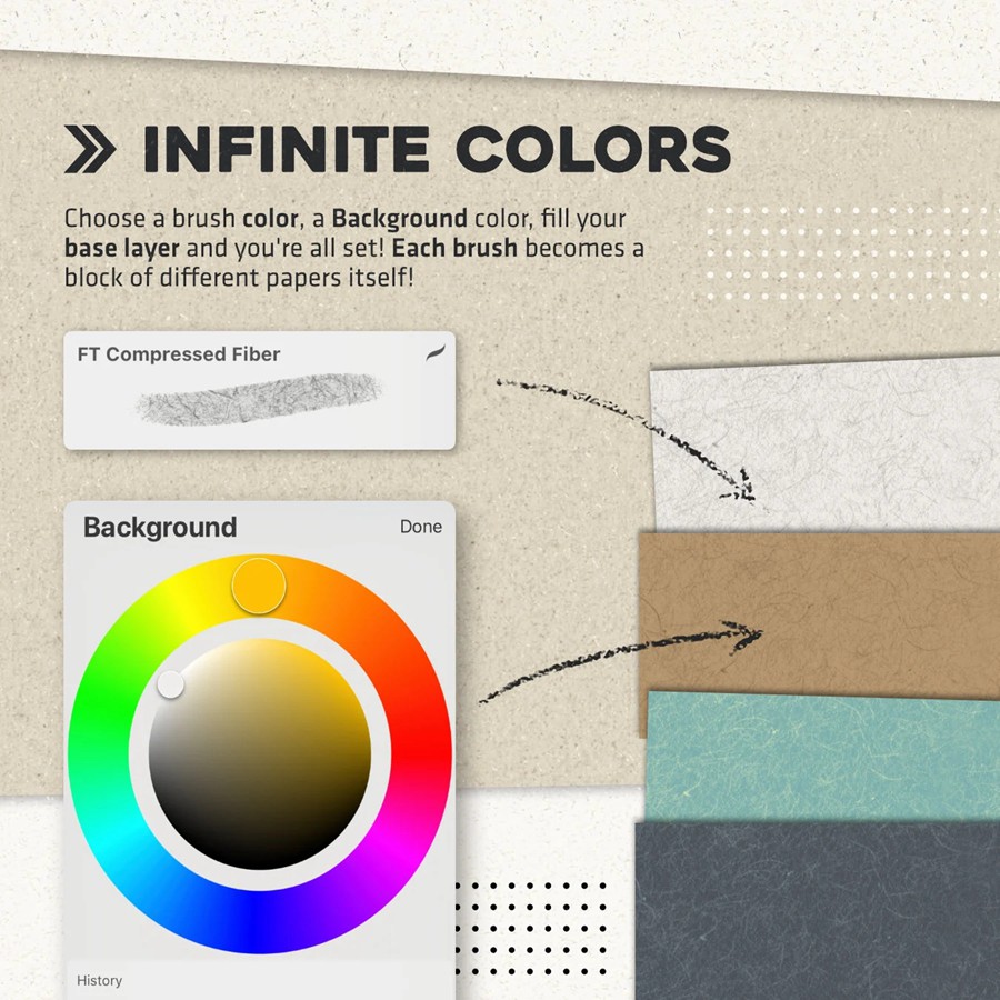 15款真实无缝隙纸张背景纹理模拟艺术绘画Procreate笔刷画笔设计素材 Paper Block Brush Pack for Procreate 笔刷资源 sucaiwan.com