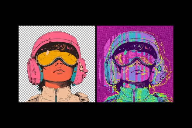 赛博朋克半色调未来科幻Riso打印海报照片效果PS特效滤镜样机 Cyberpunk Halftone Poster Photo Effect 插件预设 第2张-素材湾丨精选海外优质设计素材资源 赛博朋克半色调未来科幻Riso打印海报照片效果PS特效滤镜样机 Cyberpunk Halftone Poster Photo Effect 插件预设 sucaiwan.com