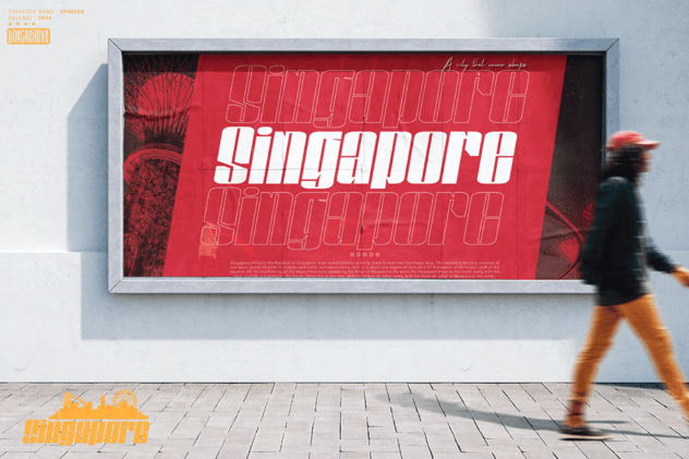 现代时尚杂志海报徽标设计无衬线英文字体安装包 Spinder 设计素材 sucaiwan.com