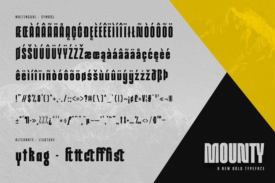 时尚品牌海报徽标设计无衬线英文字体安装包 Mounty – New Bold Typeface 设计素材 sucaiwan.com