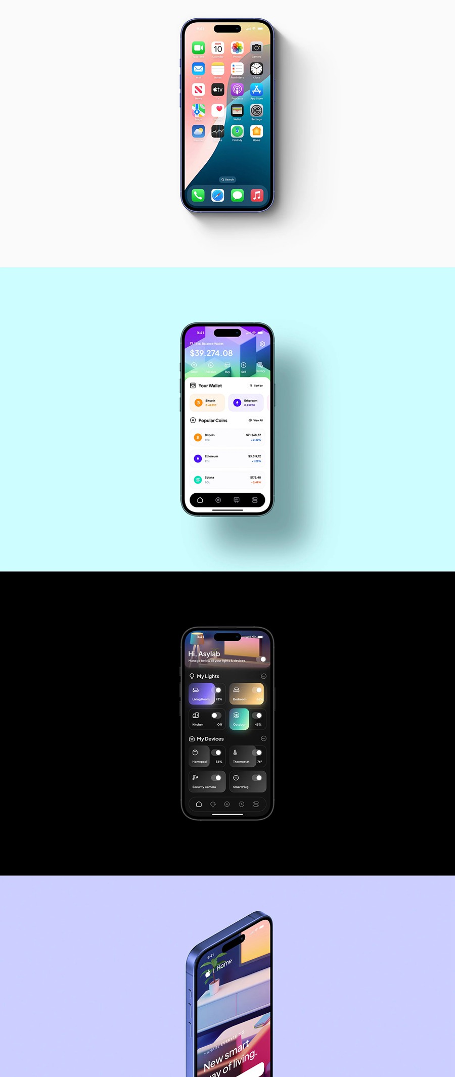 24款苹果iPhone 16手机UI界面设计展示效果图PS贴图样机模板素材 iPhone 16 – 24 Mockups Scenes 样机素材 sucaiwan.com