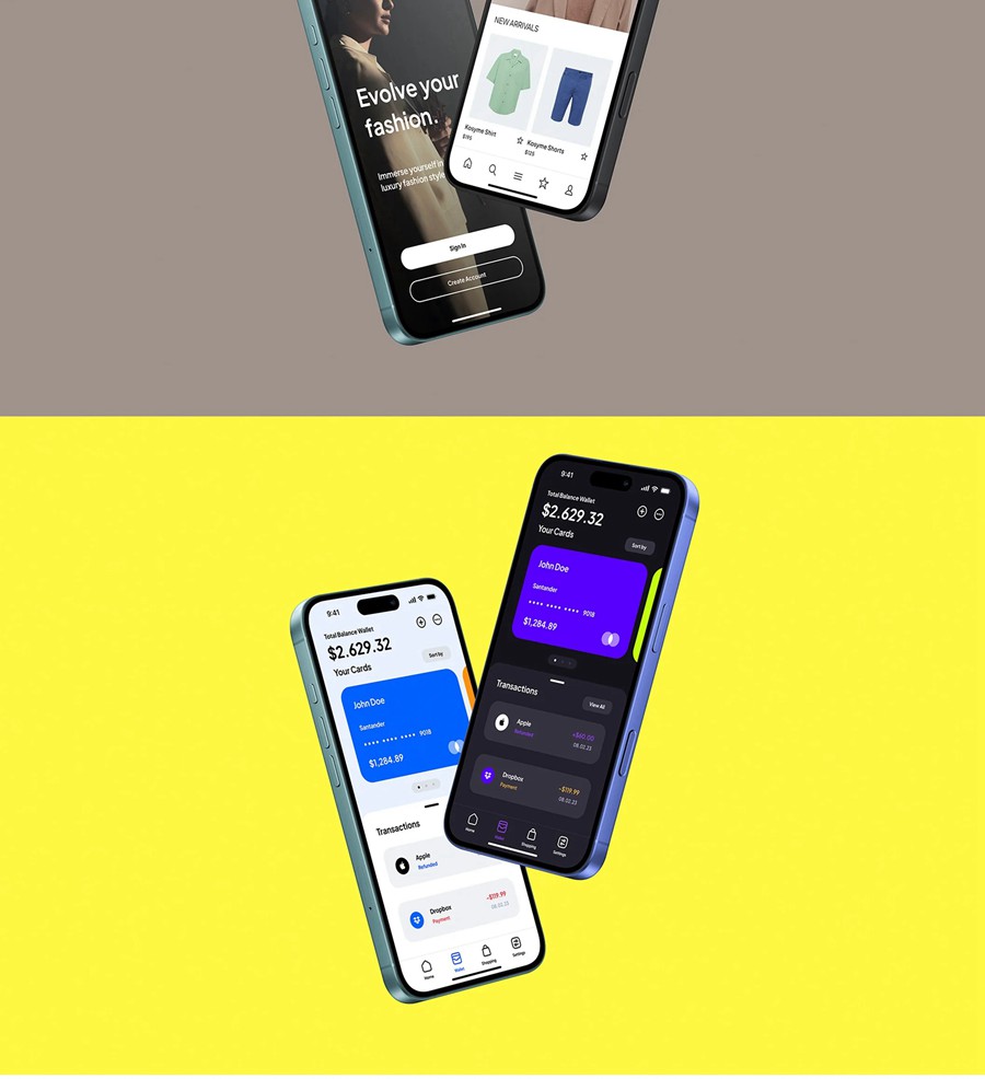 24款苹果iPhone 16手机UI界面设计展示效果图PS贴图样机模板素材 iPhone 16 – 24 Mockups Scenes 样机素材 sucaiwan.com