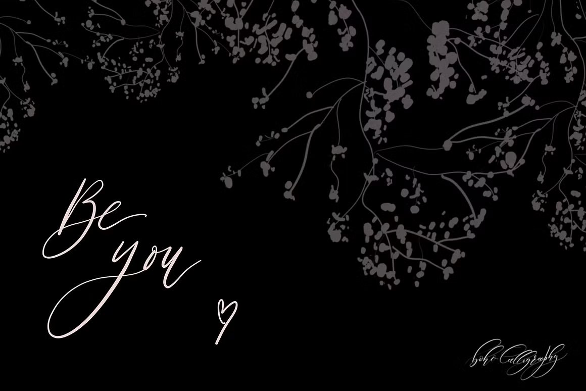 24种独特手绘花卉Procreate笔刷 Flowers & Leaves Procreate Stamps 笔刷资源 sucaiwan.com