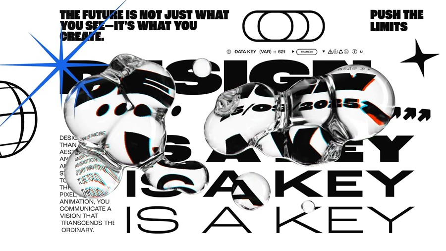 4K时尚3D液体玻璃Y2K元素视频开场转场过渡背景无缝循环动画套件AE模板 影视音频 sucaiwan.com