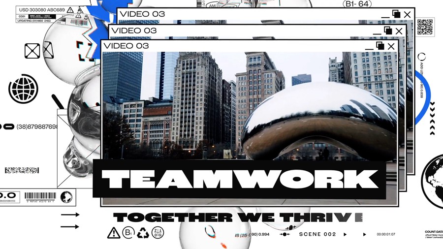 4K时尚3D液体玻璃Y2K元素视频开场转场过渡背景无缝循环动画套件AE模板 影视音频 sucaiwan.com