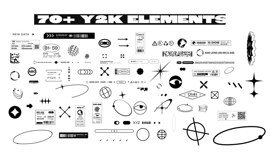 4K时尚3D液体玻璃Y2K元素视频开场转场过渡背景无缝循环动画套件AE模板 影视音频 sucaiwan.com