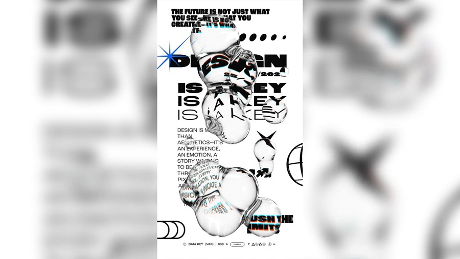 4K时尚3D液体玻璃Y2K元素视频开场转场过渡背景无缝循环动画套件AE模板 影视音频 sucaiwan.com