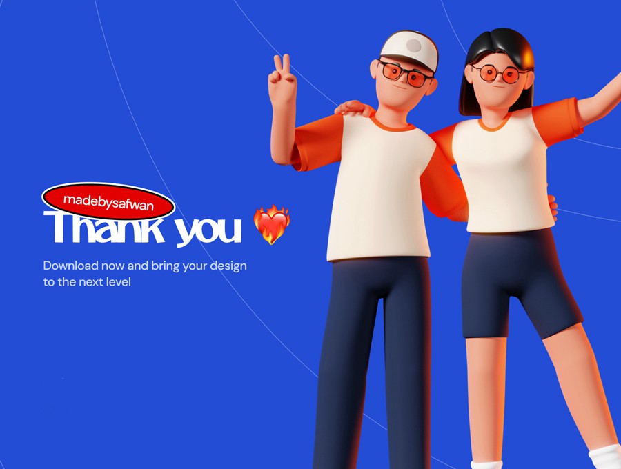 50+款卡通趣味创意多角度姿势青年男女人物3D插图图标设计Blender/PNG格式素材 3D Character Poses 图标素材 第6张-素材湾丨精选海外优质设计素材资源 50+款卡通趣味创意多角度姿势青年男女人物3D插图图标设计Blender/PNG格式素材 3D Character Poses 图标素材 sucaiwan.com